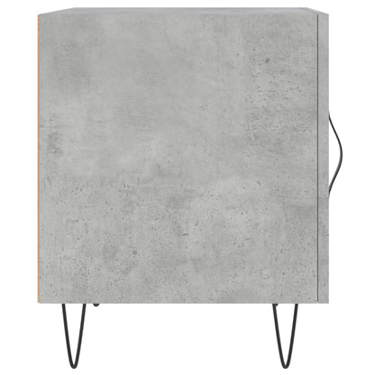 Concrete Grey Bedside Cabinets, 2 Pcs, 40x40x50cm, Engineered Wood