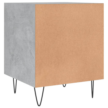 Concrete Grey Bedside Cabinets, 2 Pcs, 40x40x50cm, Engineered Wood