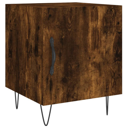 Smoked Oak Bedside Cabinet 40x40x50 cm - Stylish Engineered Wood