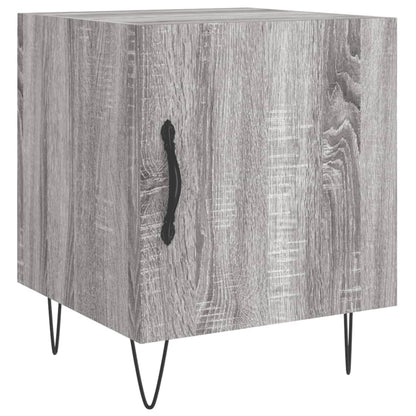 Grey Sonoma Bedside Cabinet, Engineered Wood, 40x40x50 cm