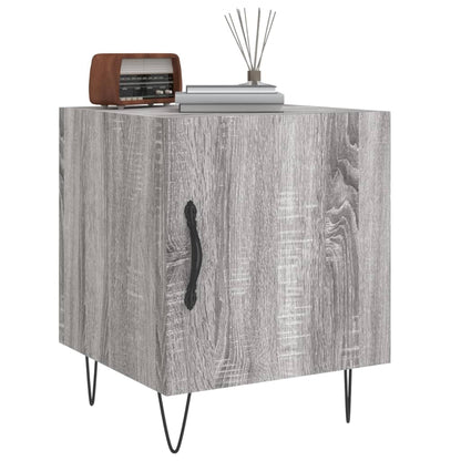 Grey Sonoma Bedside Cabinet, Engineered Wood, 40x40x50 cm