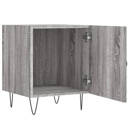Grey Sonoma Bedside Cabinet, Engineered Wood, 40x40x50 cm