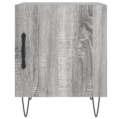 Grey Sonoma Bedside Cabinet, Engineered Wood, 40x40x50 cm