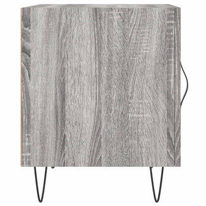 Grey Sonoma Bedside Cabinet, Engineered Wood, 40x40x50 cm
