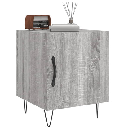 Grey Sonoma Bedside Cabinets 2pc, 40x40x50cm Engineered Wood