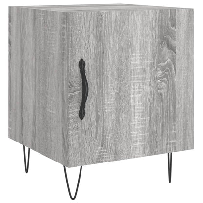 Grey Sonoma Bedside Cabinets 2pc, 40x40x50cm Engineered Wood