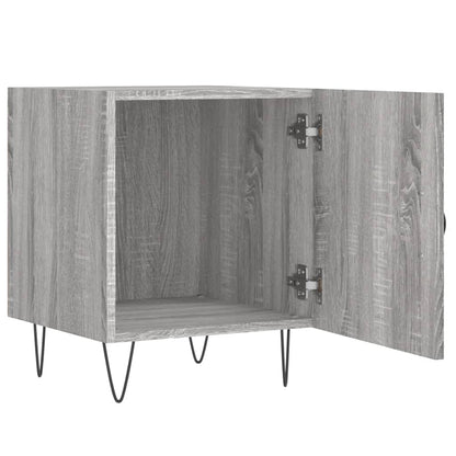 Grey Sonoma Bedside Cabinets 2pc, 40x40x50cm Engineered Wood