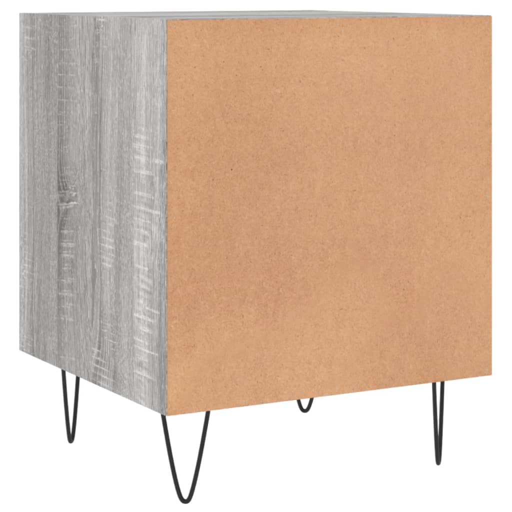 Grey Sonoma Bedside Cabinets 2pc, 40x40x50cm Engineered Wood
