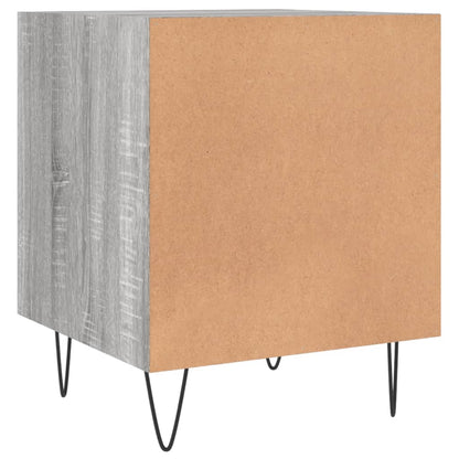 Grey Sonoma Bedside Cabinets 2pc, 40x40x50cm Engineered Wood