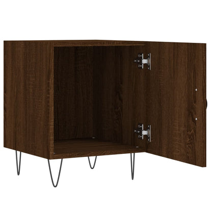 Brown Oak Bedside Cabinet 40x40x50 cm - Engineered Wood