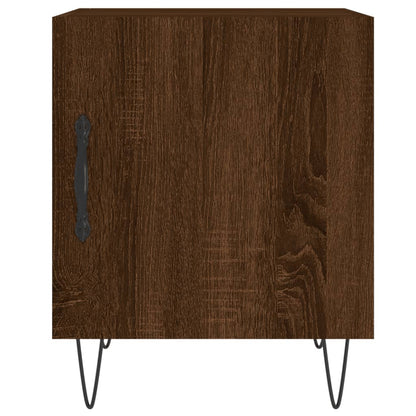 Brown Oak Bedside Cabinets, 2 Pcs, 40x40x50 cm, Engineered Wood
