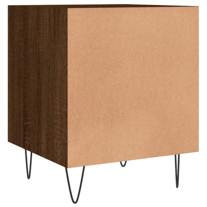 Brown Oak Bedside Cabinets, 2 Pcs, 40x40x50 cm, Engineered Wood