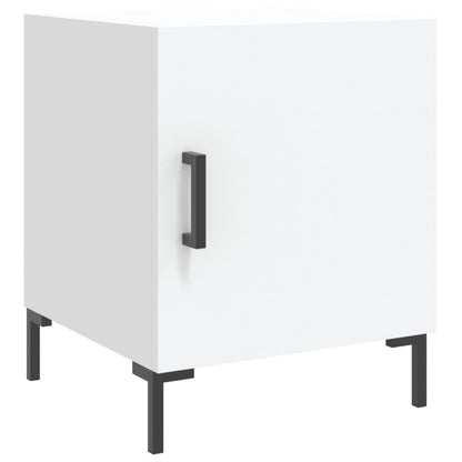 White Bedside Cabinet 40x40x50 cm - Modern Engineered Wood