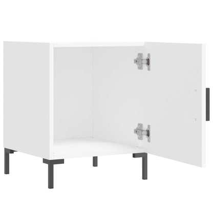 White Bedside Cabinet 40x40x50 cm - Modern Engineered Wood