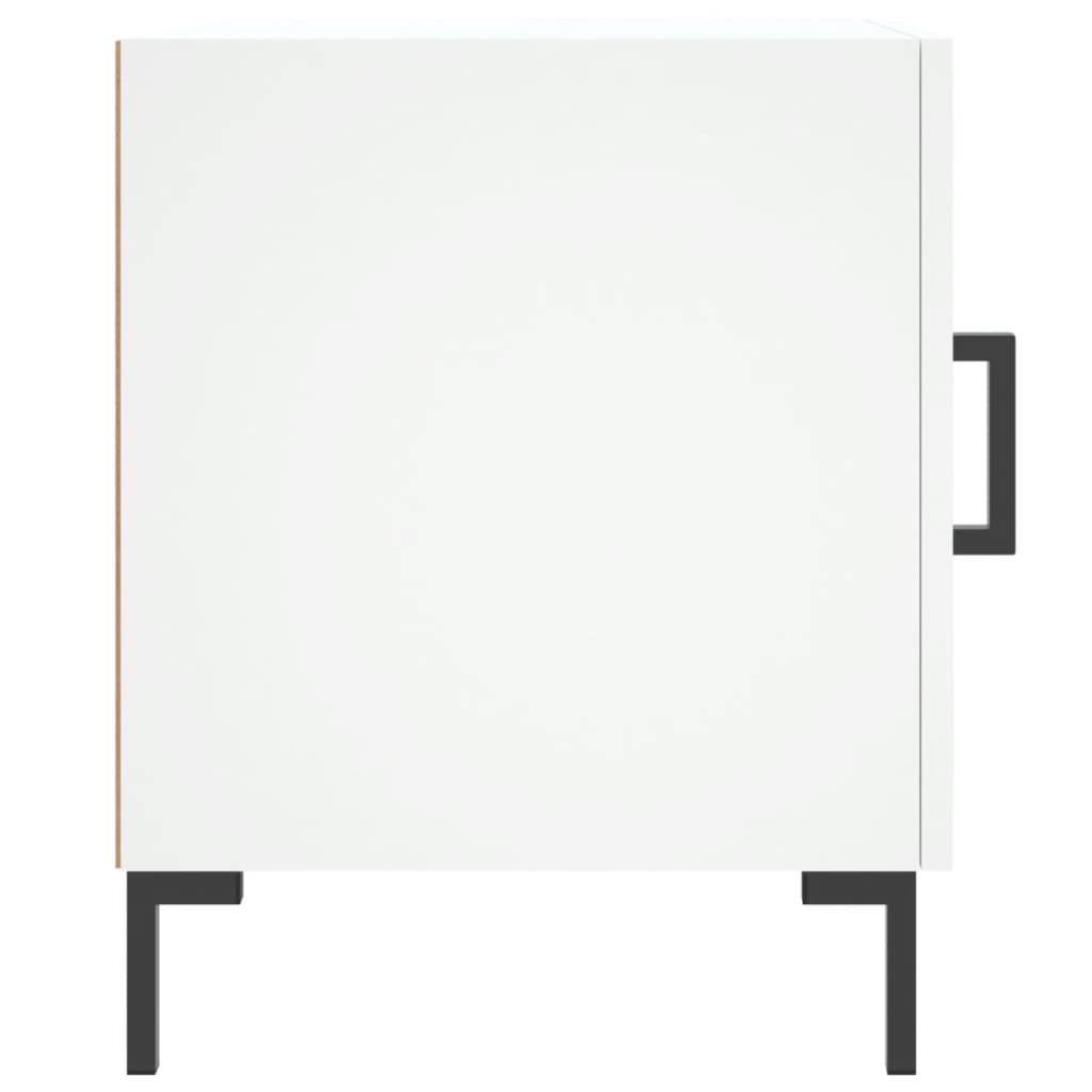 White Bedside Cabinet 40x40x50 cm - Modern Engineered Wood