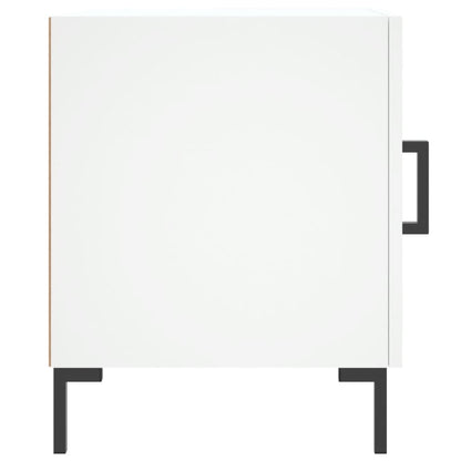 White Bedside Cabinet 40x40x50 cm - Modern Engineered Wood