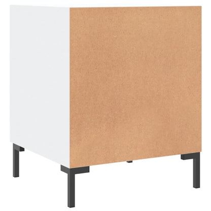White Bedside Cabinet 40x40x50 cm - Modern Engineered Wood