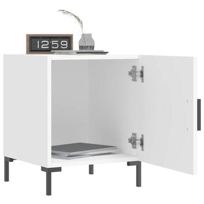 White Bedside Cabinet 40x40x50 cm - Modern Engineered Wood