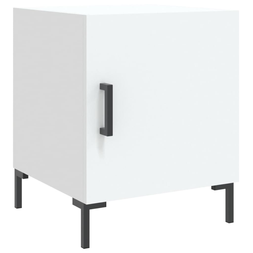 White Engineered Wood Bedside Cabinets 2 Pcs - 40x40x50 cm