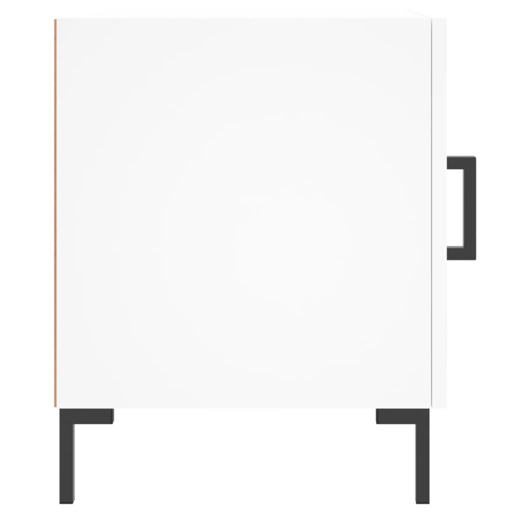 White Engineered Wood Bedside Cabinets 2 Pcs - 40x40x50 cm