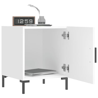 White Engineered Wood Bedside Cabinets 2 Pcs - 40x40x50 cm