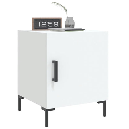 White Engineered Wood Bedside Cabinets 2 Pcs - 40x40x50 cm