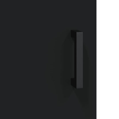 Black Engineered Wood Bedside Cabinet 40x40x50 cm