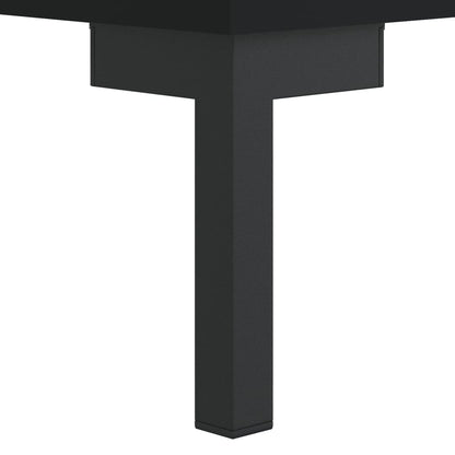 Black Engineered Wood Bedside Cabinet 40x40x50 cm
