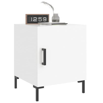 High Gloss White Bedside Cabinets Set, 40x40x50 cm, Engineered Wood