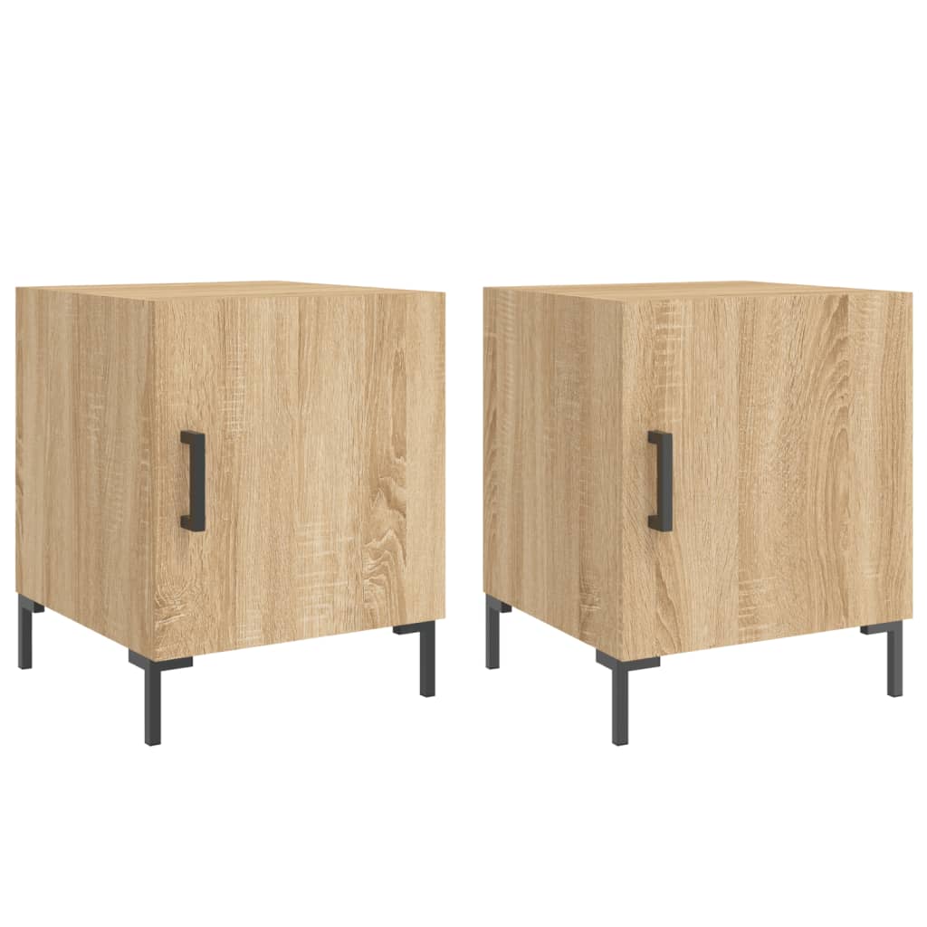 Sonoma Oak Bedside Cabinets 2pcs - Engineered Wood, 40x40x50 cm