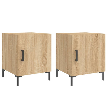 Sonoma Oak Bedside Cabinets 2pcs - Engineered Wood, 40x40x50 cm