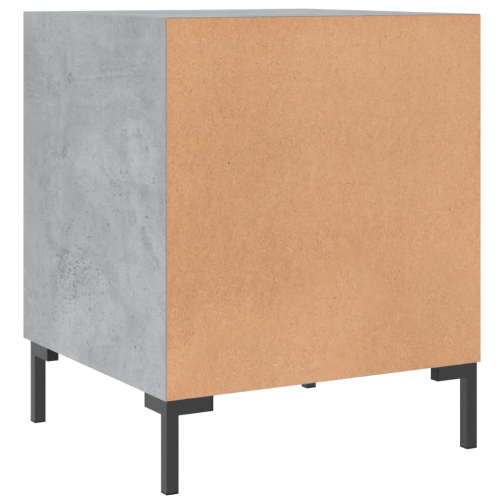 Concrete Grey Bedside Cabinet, 40x40x50 cm, Engineered Wood
