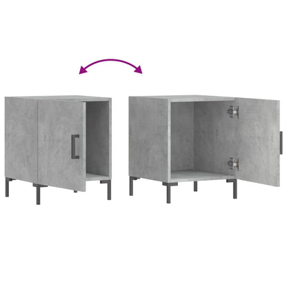 Concrete Grey Bedside Cabinet, 40x40x50 cm, Engineered Wood