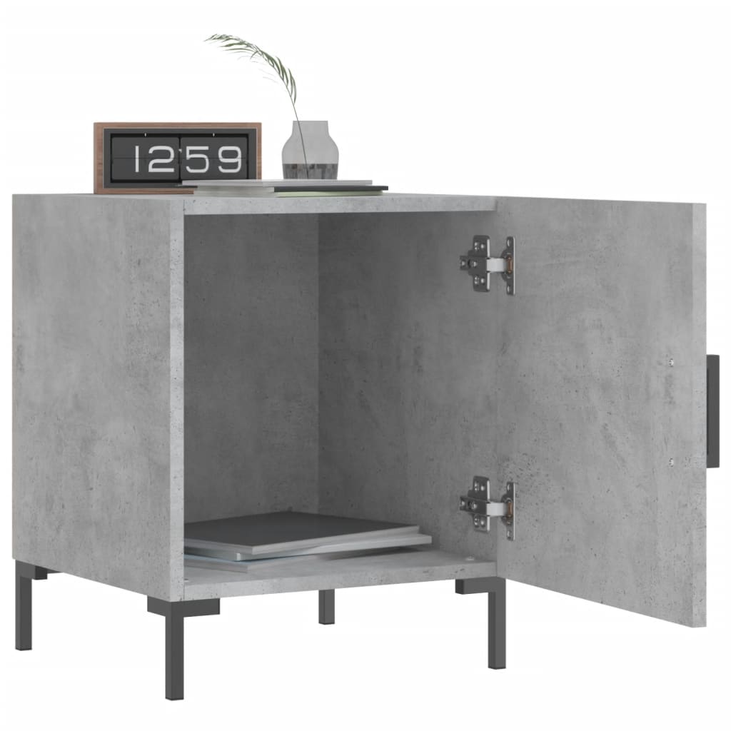 Concrete Grey Bedside Cabinet, 40x40x50 cm, Engineered Wood