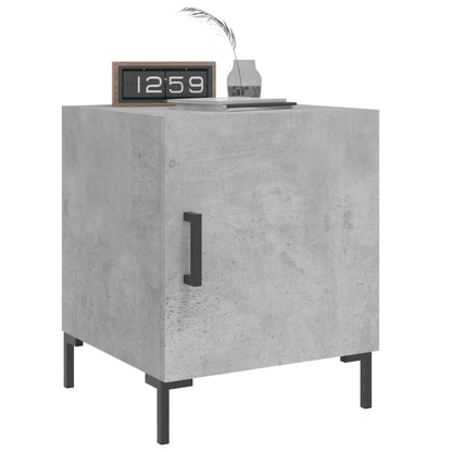 Concrete Grey Bedside Cabinet, 40x40x50 cm, Engineered Wood