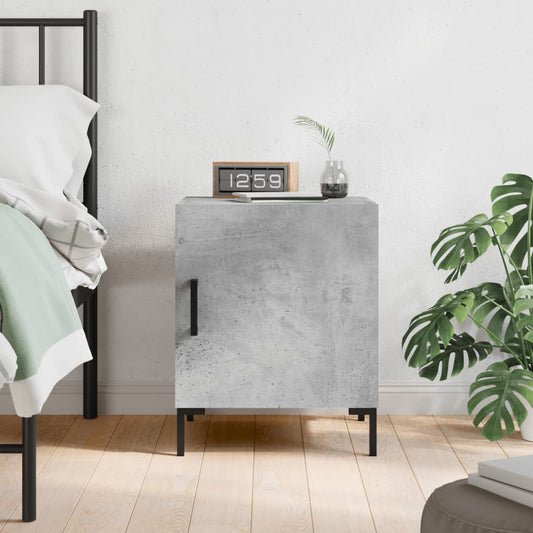 Concrete Grey Bedside Cabinet, 40x40x50 cm, Engineered Wood