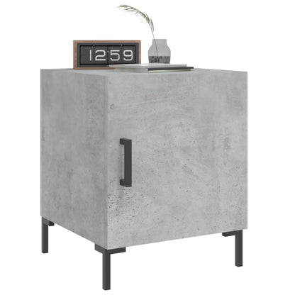 Concrete Grey Bedside Cabinets, 2 Pcs, 40x40x50 cm, Engineered Wood