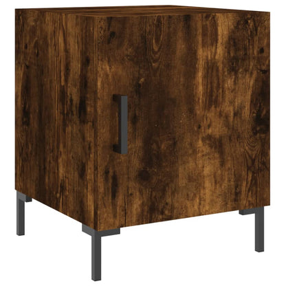 Smoked Oak Bedside Cabinet 40x40x50 cm - Durable Engineered Wood