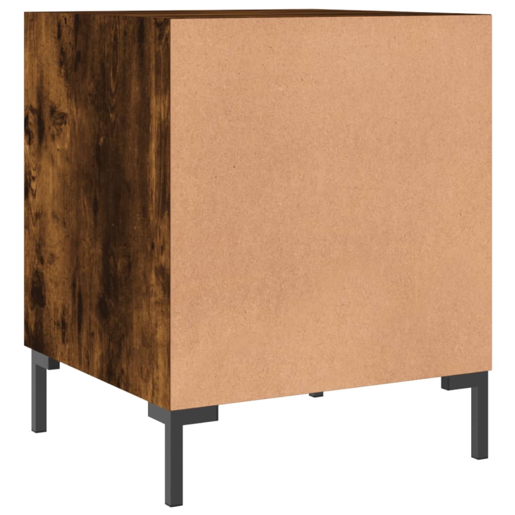Smoked Oak Bedside Cabinet 40x40x50 cm - Durable Engineered Wood