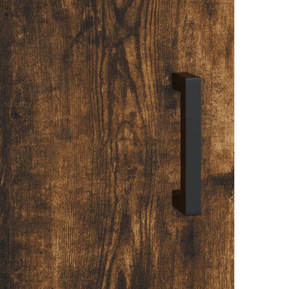 Smoked Oak Bedside Cabinet 40x40x50 cm - Durable Engineered Wood