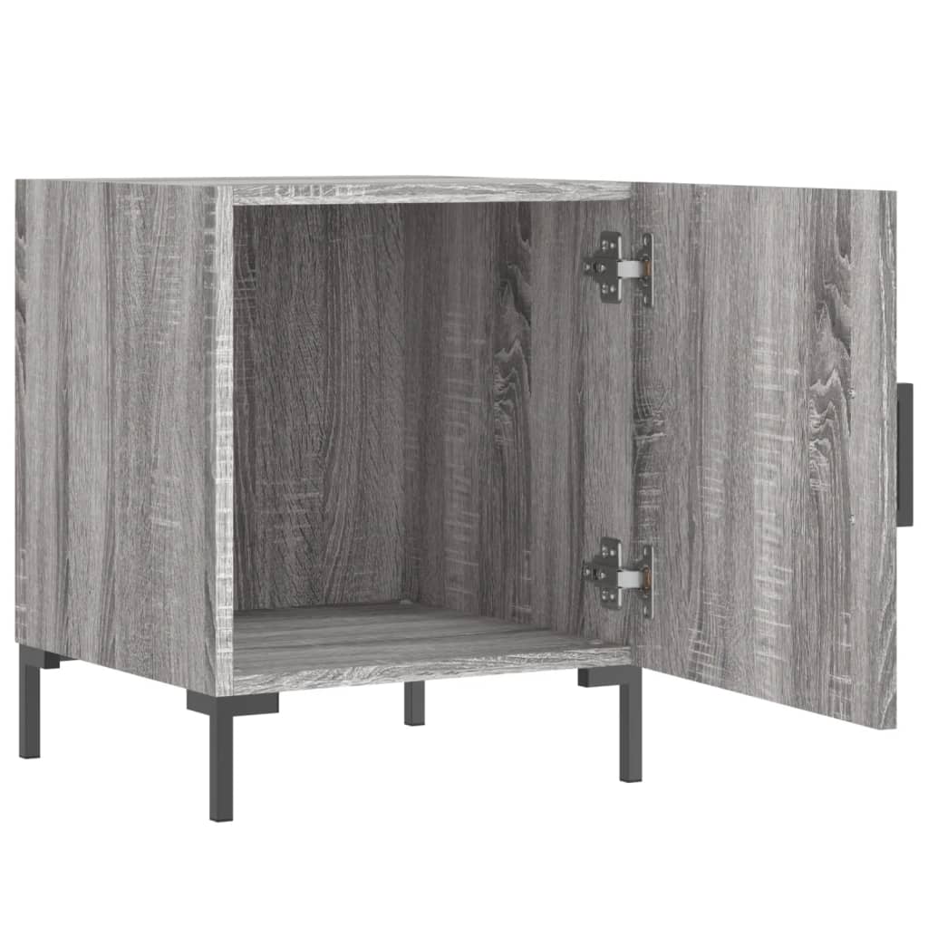 Grey Sonoma Bedside Cabinet 40x40x50 cm - Engineered Wood