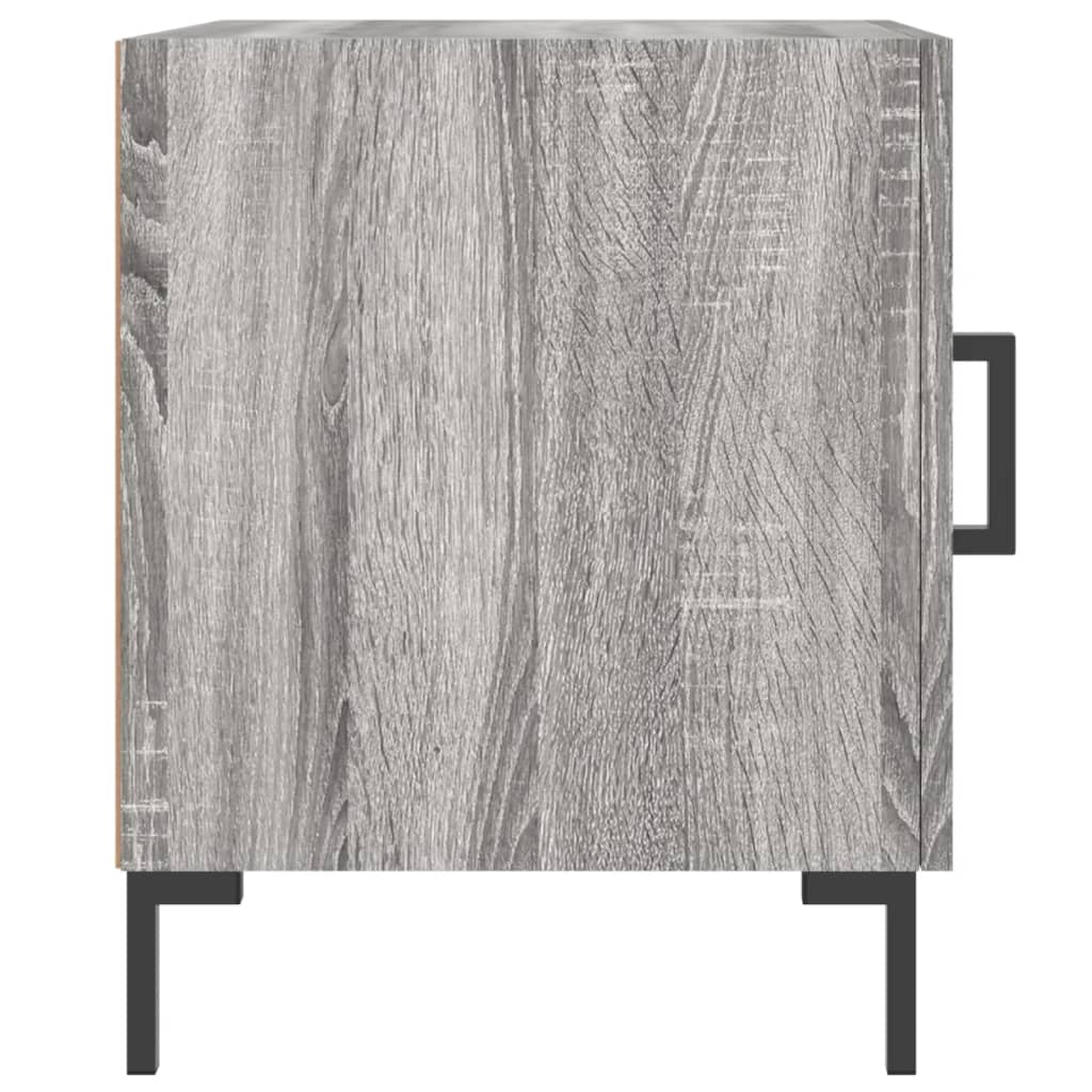 Grey Sonoma Bedside Cabinet 40x40x50 cm - Engineered Wood