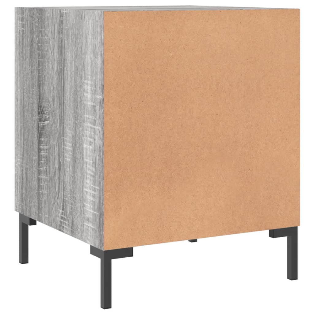 Grey Sonoma Bedside Cabinet 40x40x50 cm - Engineered Wood