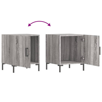 Grey Sonoma Bedside Cabinet 40x40x50 cm - Engineered Wood