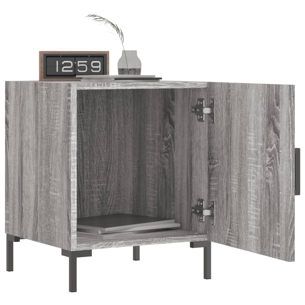 Grey Sonoma Bedside Cabinet 40x40x50 cm - Engineered Wood