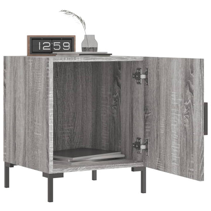 Grey Sonoma Bedside Cabinet 40x40x50 cm - Engineered Wood