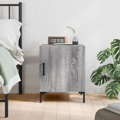 Grey Sonoma Bedside Cabinet 40x40x50 cm - Engineered Wood