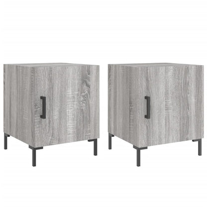 Grey Sonoma Bedside Cabinets 2pcs 40x40x50 cm - Engineered Wood