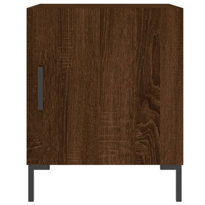 Brown Oak Bedside Cabinets Set, 2 Pcs, 40x40x50 cm, Engineered Wood