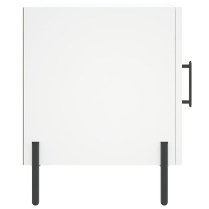 White Engineered Wood Bedside Cabinet 40x40x50 cm